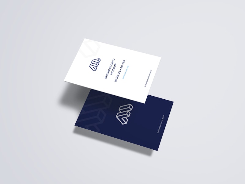 Lifted Business Cards Mockup preview